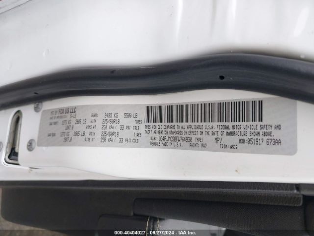 1C4PJMCS8FW764930 Jeep Cherokee Latitude Altitude