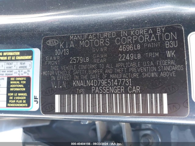 KIA Cadenza Limited 2014 KNALN4D79E5147731 Image 9