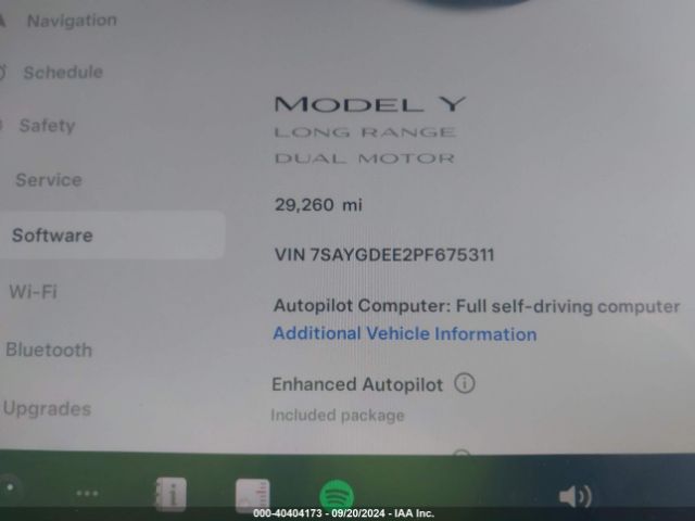 7SAYGDEE2PF675311 Tesla Model Y Awd/long Range Dual Motor All-wheel Drive