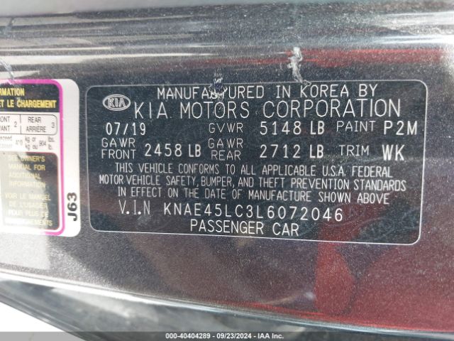 KNAE45LC3L6072046 KIA Stinger Gt1