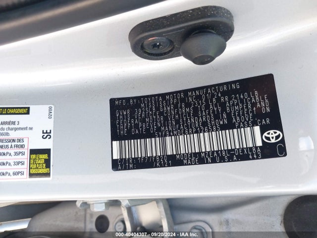 Toyota COROLLA LE 2024 5YFB4MDE6RP126585 Image 9