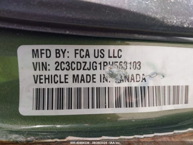 2C3CDZJG1PH563103 Dodge Challenger Gt