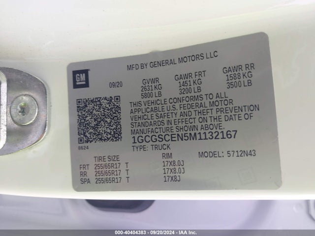 1GCGSCEN5M1132167 Chevrolet Colorado 2wd  Short Box Lt