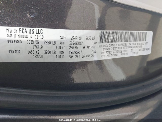Chrysler Pacifica Touring Plus 2019 2C4RC1FG6KR591016 Image 9