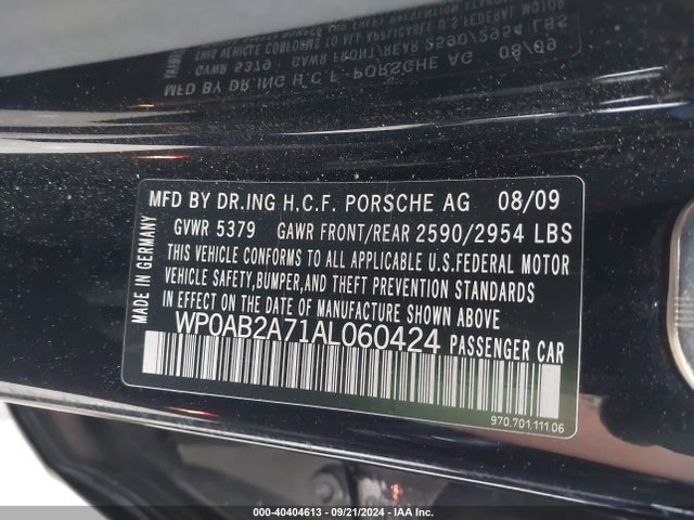 2010 PORSCHE PANAMERA WP0AB2A71AL060424 Photo 8