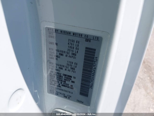 Nissan NV200 SV 2016 3N6CM0KN8GK697914 Image 9