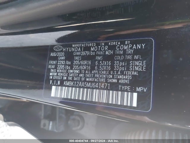 Hyundai Kona Se 2021 KM8K12AA5MU641471 Image 9