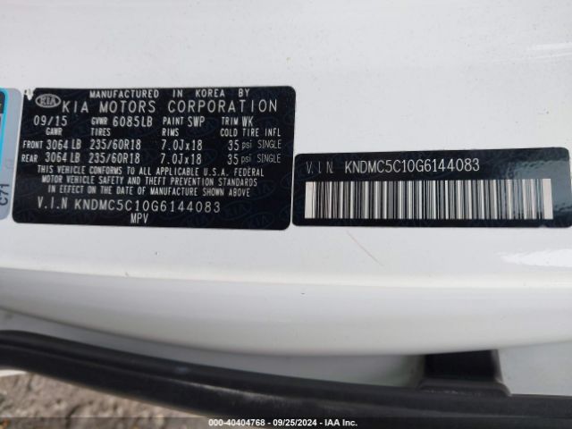 KNDMC5C10G6144083 KIA SEDONA EX