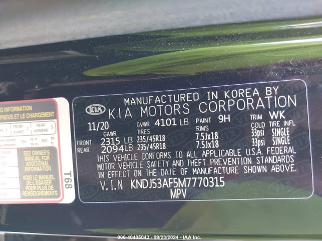 KIA Soul Turbo 2021 KNDJ53AF5M7770315 Image 9
