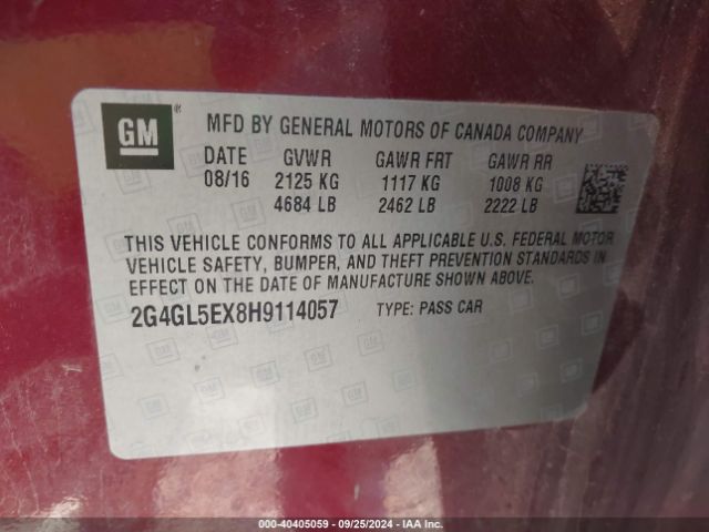 2G4GL5EX8H9114057 Buick Regal Turbo Sport Touring