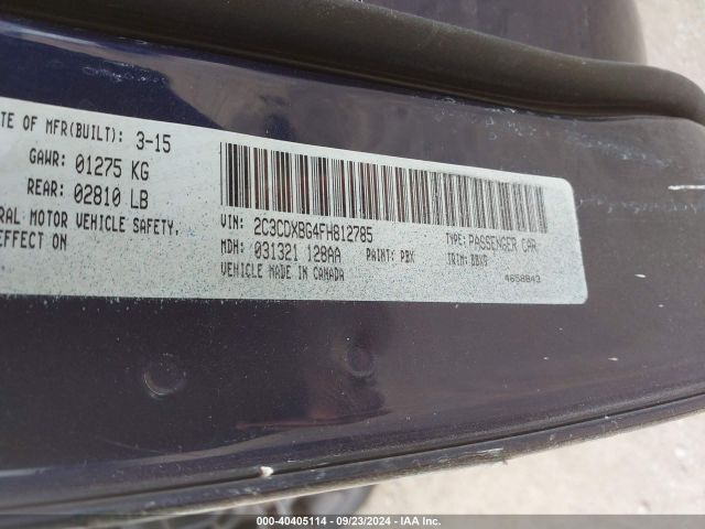 2C3CDXBG4FH812785 Dodge Charger Se