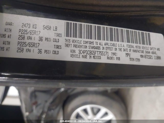 Dodge Journey Sxt 2015 3C4PDCBG5FT755171 Image 9
