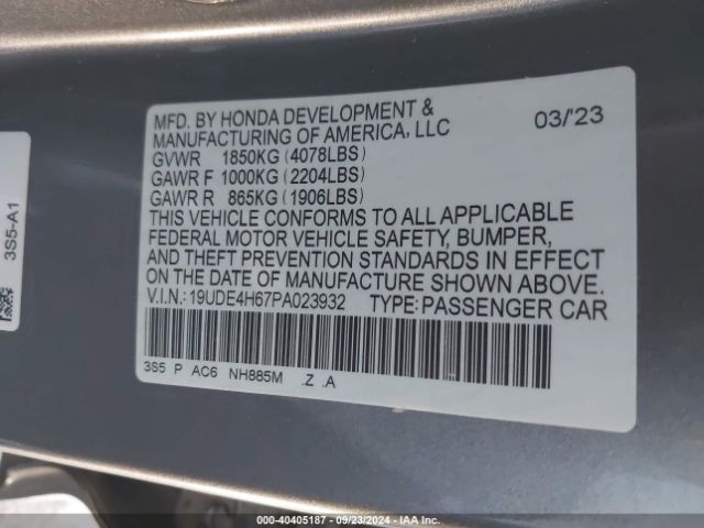 19UDE4H67PA023932 Acura Integra A-spec W/ Technology