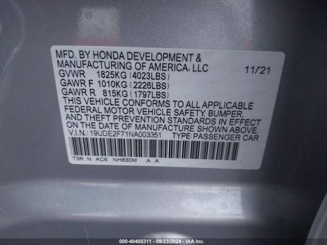 19UDE2F71NA003351 Acura Ilx Premium Package