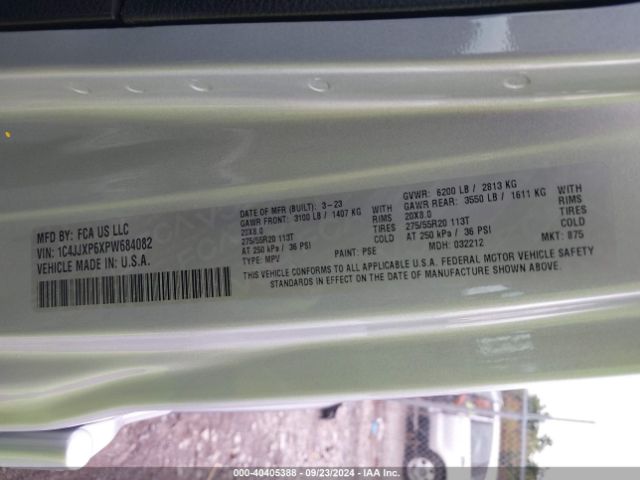 1C4JJXP6XPW684082 Jeep Wrangler 4xe Sahara 4x4