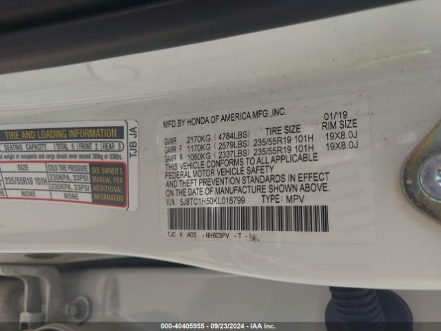 5J8TC1H50KL018799 Acura Rdx Technology Package