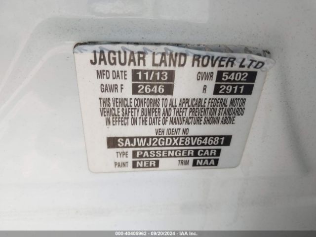 SAJWJ2GDXE8V64681 Jaguar Xj Xjl Portfolio