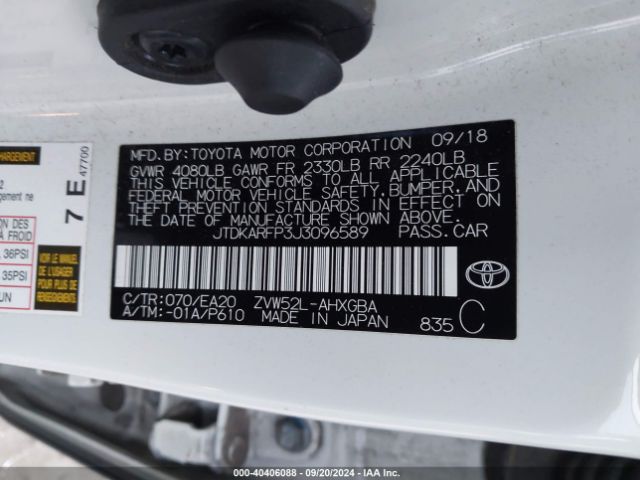JTDKARFP3J3096589 Toyota Prius Prime Premium