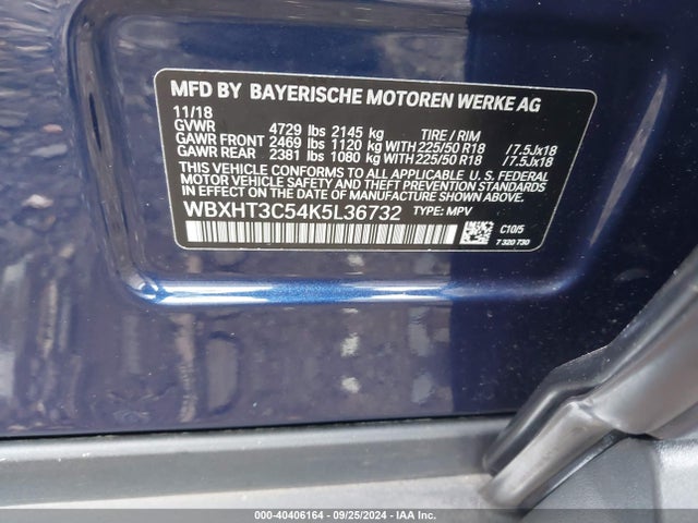 BMW X1 Xdrive28i 2019 WBXHT3C54K5L36732 Image 9