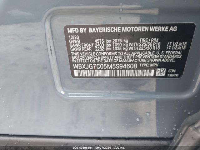 2021 BMW X1 WBXJG7C05M5S94608 Photo 8