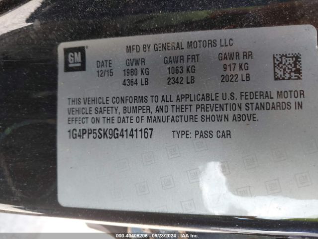 1G4PP5SK9G4141167 Buick Verano