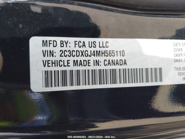 2C3CDXGJ4MH565110 Dodge Charger Scat Pack Widebody Rwd