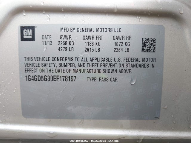 1G4GD5G30EF178197 Buick Lacrosse Premium I Group