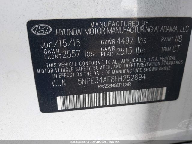 5NPE34AF8FH252694 Hyundai Sonata Sport