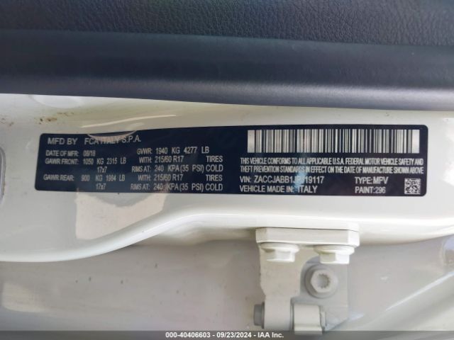 ZACCJABB1JPJ19117 Jeep Renegade Latitude Fwd