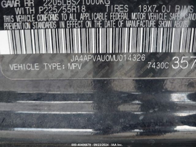 JA4APVAU0MU014326 Mitsubishi Outlander Sport 2.0 Se 2wd