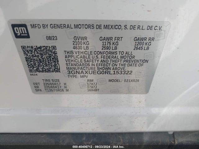 Chevrolet Equinox Awd Lt 2024 3GNAXUEG0RL153322 Image 9