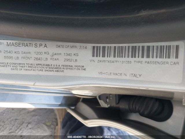 ZAM57XSA7F1131053 Maserati Ghibli
