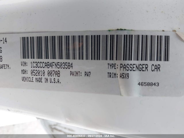 Chrysler 200 Limited 2015 1C3CCCAB4FN503584 Image 9