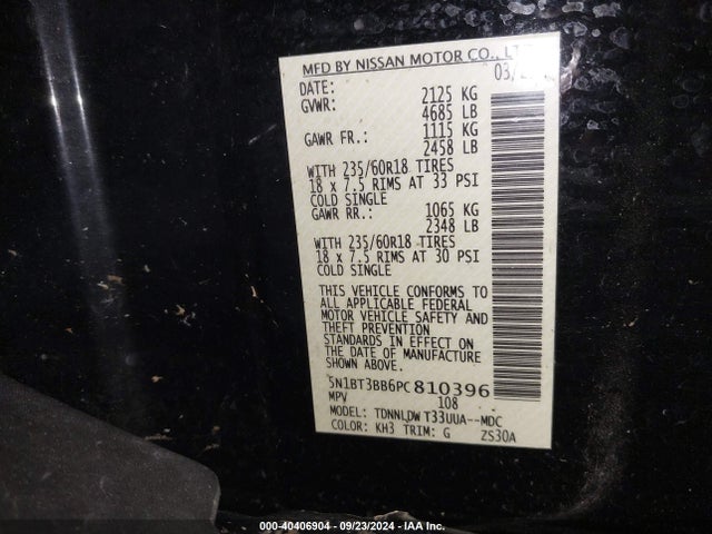 Nissan Rogue Sv Intelligent Awd 2023 5N1BT3BB6PC810396 Image 9