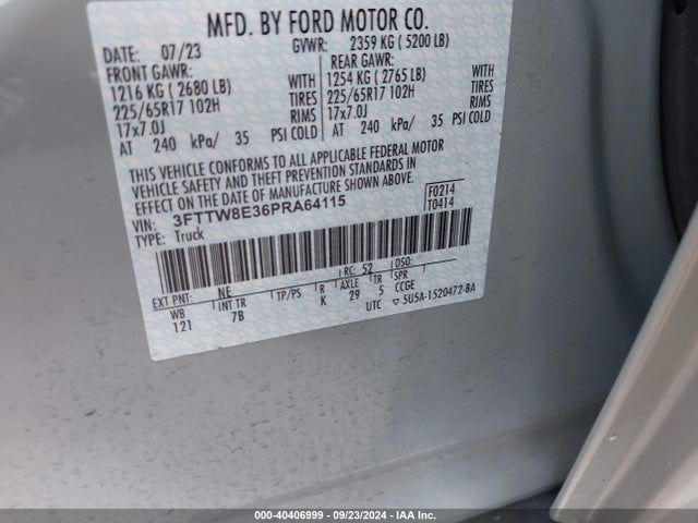 Ford Maverick Xlt 2023 3FTTW8E36PRA64115 Image 9