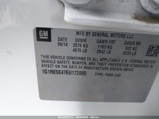 1G1RE6E47EU172980 Chevrolet Volt
