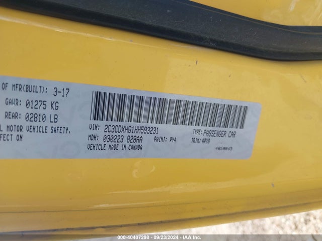Dodge Charger Sxt Rwd 2017 2C3CDXHG1HH593231 Image 9