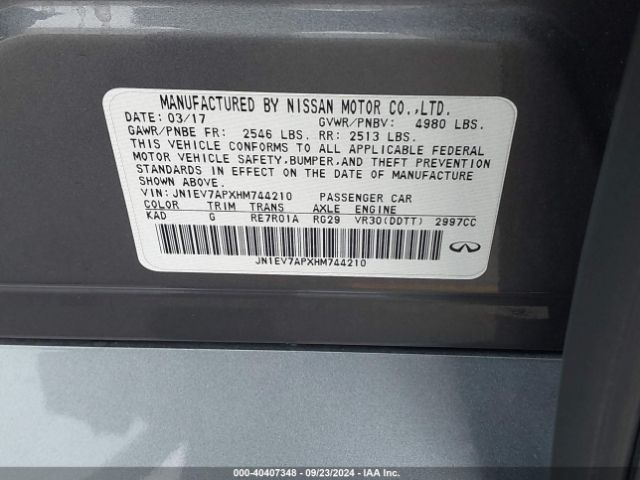 JN1EV7APXHM744210 Infiniti Q50 3.0t Signature Edition
