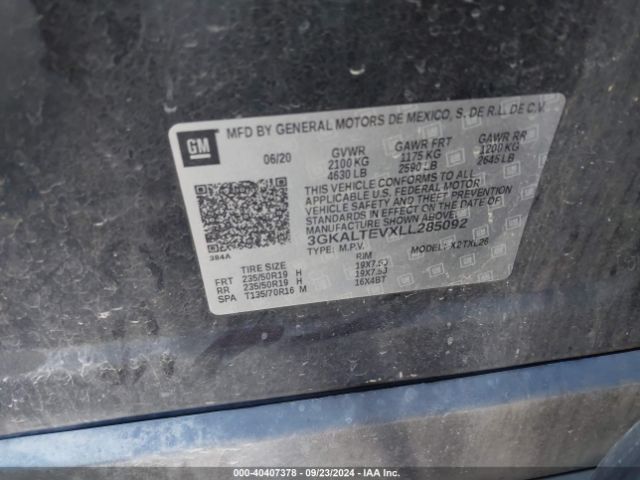 3GKALTEVXLL285092 GMC Terrain Awd Sle