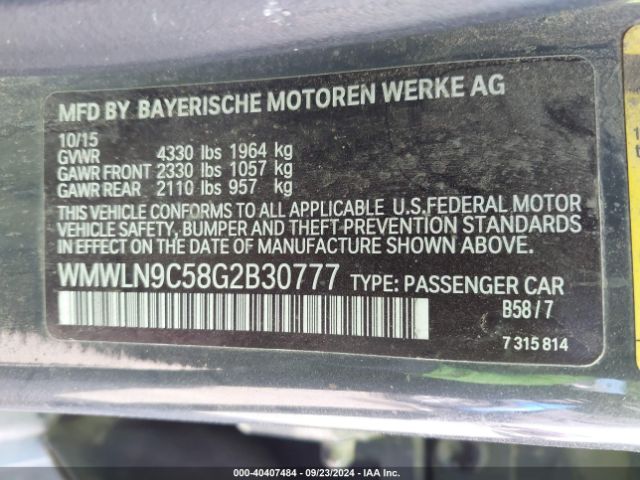 WMWLN9C58G2B30777 Mini Clubman Cooper S