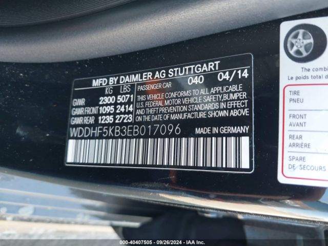 WDDHF5KB3EB017096 Mercedes-Benz E 350