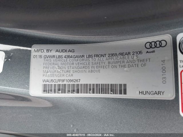 WAU5CLFF9F1096267 Audi A3 1.8t Premium