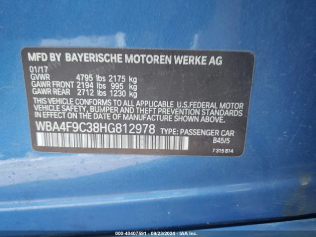 WBA4F9C38HG812978 BMW 430i Gran Coupe Xdrive