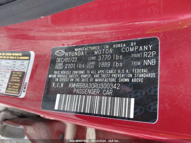 KMHRB8A30RU300342 Hyundai Venue Se