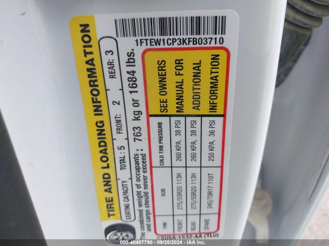 Ford F-150 Xl 2019 1FTEW1CP3KFB03710 Image 9