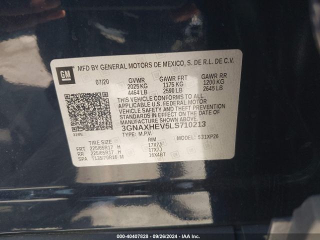 3GNAXHEV5LS710213 Chevrolet Equinox Fwd Ls