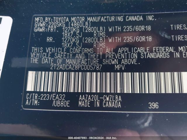 2T2ADCAZ8PC005787 Lexus NX 250