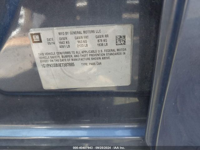 1G1PK5SB9E7387885 Chevrolet CRUZE LT
