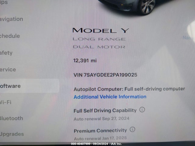 7SAYGDEE2PA199025 Tesla Model Y Awd/long Range Dual Motor All-wheel Drive