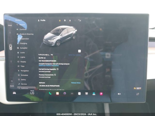 7SAXCBE54PF381260 Tesla Model X Dual Motor All-wheel Drive/standard Range
